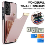For Samsung Galaxy A53 5G Cover Stylish Metal Decor TPU+Leather Card Holder Cell Phone Case