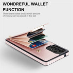 For Samsung Galaxy A53 5G Cover Stylish Metal Decor TPU+Leather Card Holder Cell Phone Case