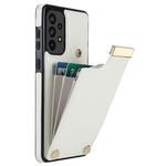 For Samsung Galaxy A53 5G Cover Stylish Metal Decor TPU+Leather Card Holder Cell Phone Case