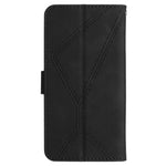 HT05 For OnePlus 12 5G PU Leather Case Line Imprinted Protective Phone Cover