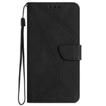 HT05 For OnePlus 12 5G PU Leather Case Line Imprinted Protective Phone Cover