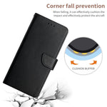 HT02 For Samsung Galaxy A55 5G Wallet Case Genuine Cow Leather Stand Phone Shell