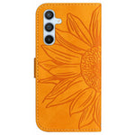 HT04 For Samsung Galaxy A55 5G Leather Case Sunflower Wallet Cover with Shoulder Strap