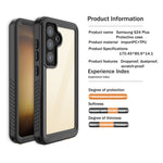 REDPEPPER FS Series for Samsung Galaxy S24+ IP68 Case Clear Back Panel Underwater Diving Phone Cover