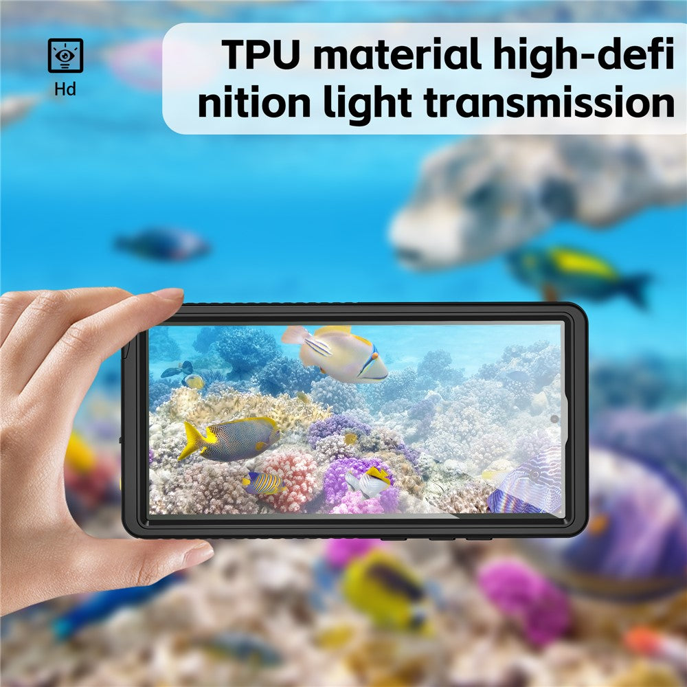REDPEPPER FS Series for Samsung Galaxy S24 Ultra IP68 Waterproof Case Clear Back Panel Underwater Diving Cover