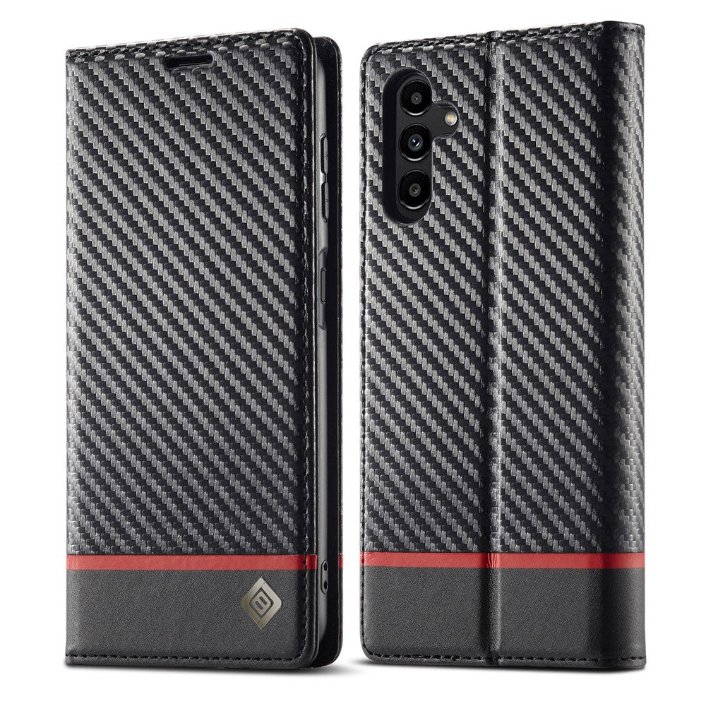 LC.IMEEKE til Samsung Galaxy A55 5G telefoncover flip pung kulfibertekstur