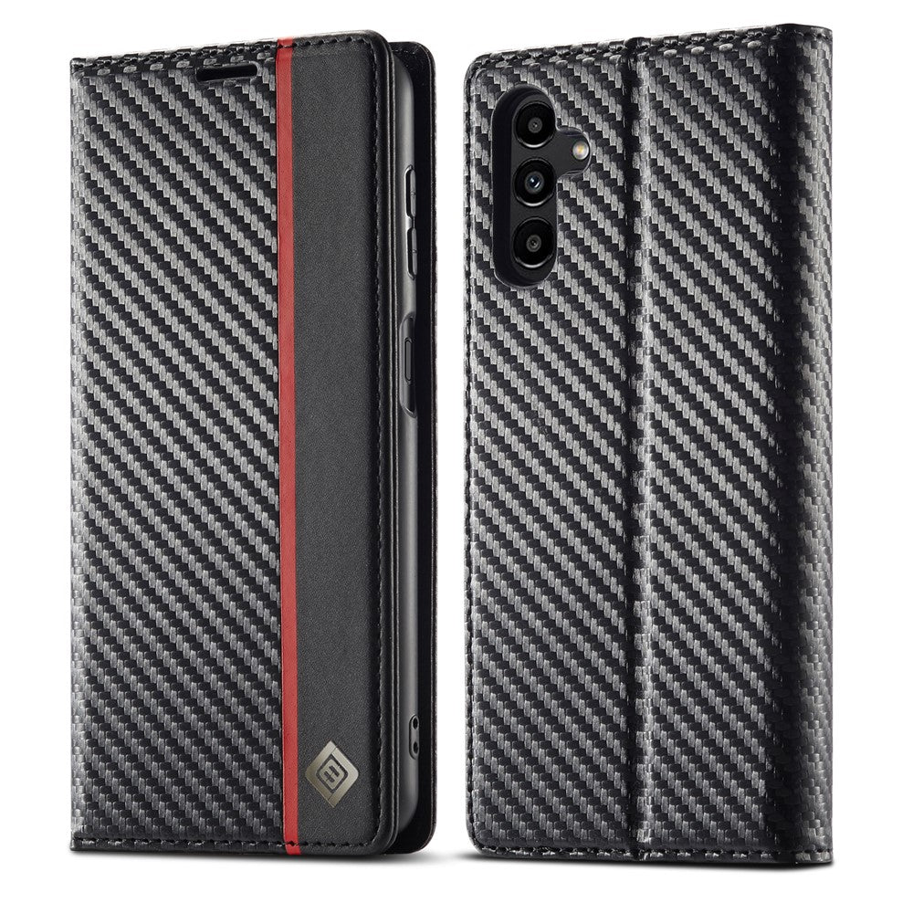 LC.IMEEKE til Samsung Galaxy A55 5G telefoncover flip pung kulfibertekstur