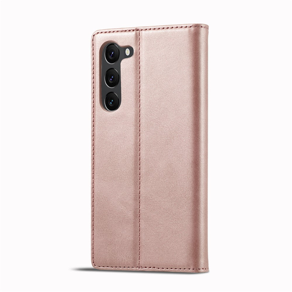 LC.IMEEKE For Samsung Galaxy S24+ Microfiber Leather Case Wallet Phone Cover Viewing Stand