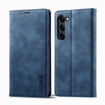 LC.IMEEKE For Samsung Galaxy S24+ Microfiber Leather Case Wallet Phone Cover Viewing Stand