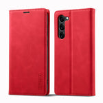 LC.IMEEKE For Samsung Galaxy S24+ Microfiber Leather Case Wallet Phone Cover Viewing Stand