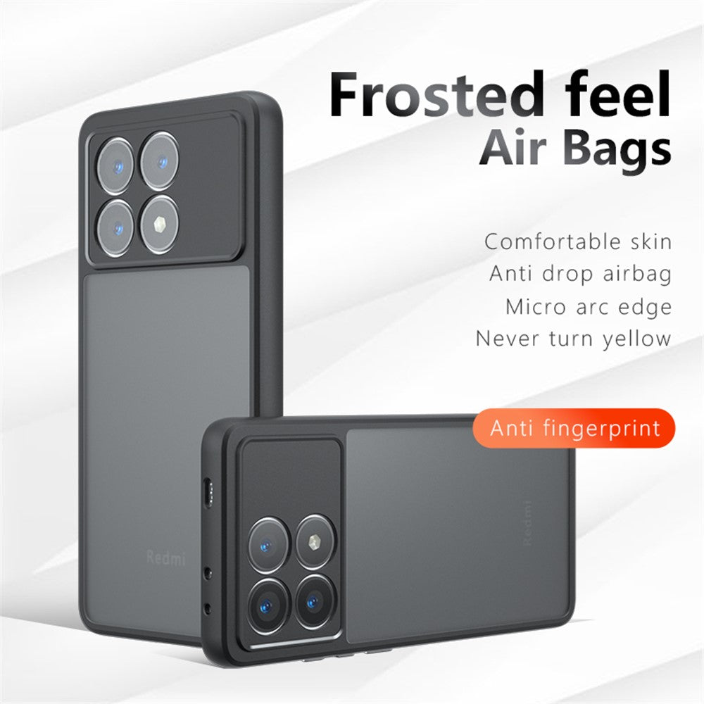 For Xiaomi Redmi K70E 5G / Poco X6 Pro 5G Matte Case 2-in-1 Skin-touch TPU+PC Mobile Phone Cover