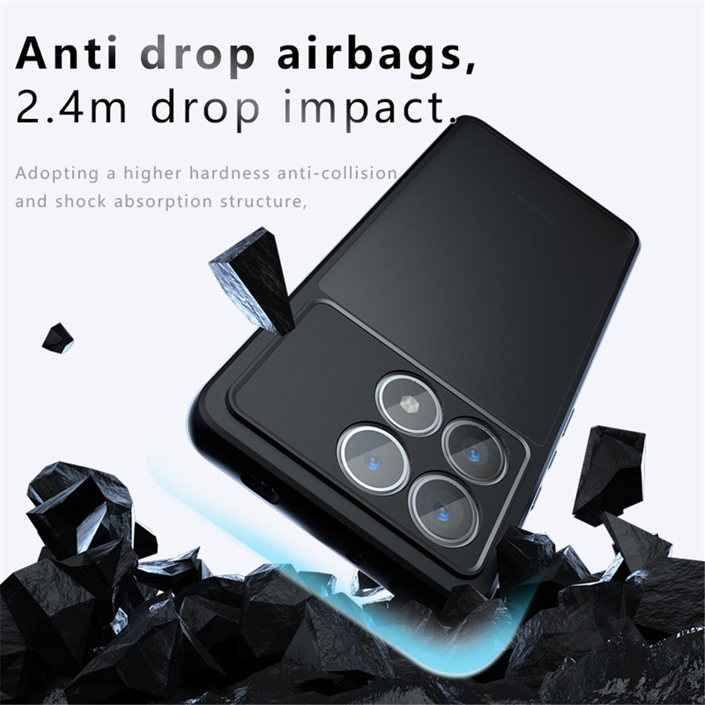 For Xiaomi Redmi K70E 5G / Poco X6 Pro 5G Matte Case 2-in-1 Skin-touch TPU+PC Mobile Phone Cover