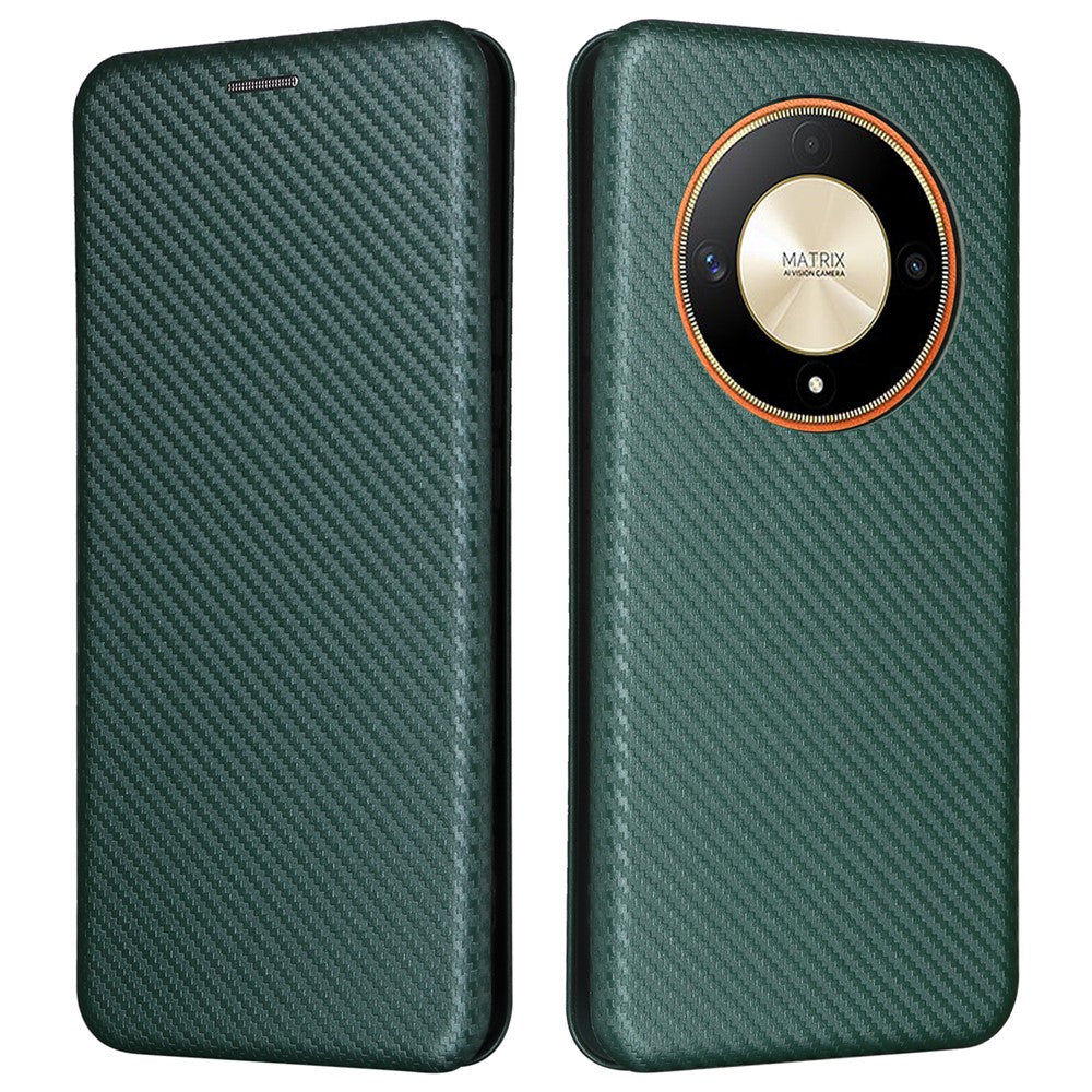 For Honor Magic6 Lite 5G / X9b 5G Carbon Fiber Leather Phone Case with Card Slots