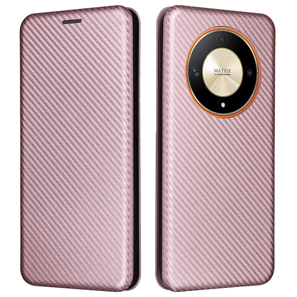 For Honor Magic6 Lite 5G / X9b 5G Carbon Fiber Leather Phone Case with Card Slots