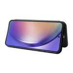 Til Samsung Galaxy A55 5G Telefonlædercover Kortholder Kulfibertekstur