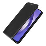 Til Samsung Galaxy A55 5G Telefonlædercover Kortholder Kulfibertekstur