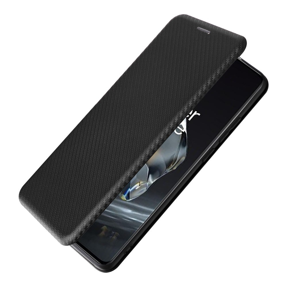 Läderfodral för OnePlus 12 5G med stativ för korthållare