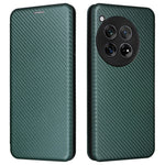 Läderfodral för OnePlus 12 5G med stativ för korthållare