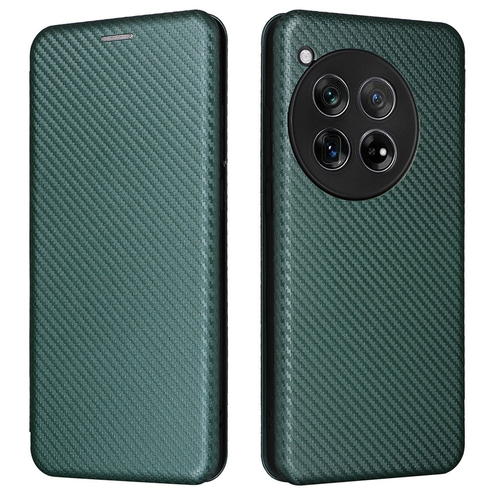 Läderfodral för OnePlus 12 5G med stativ för korthållare