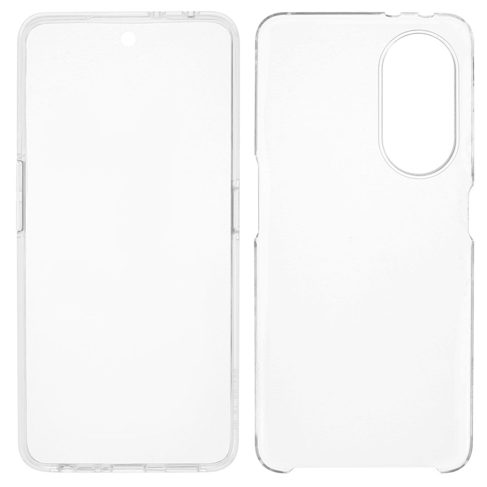 For Oppo A98 5G Clear Case TPU Frame+Acrylic Back+PET Screen Protector