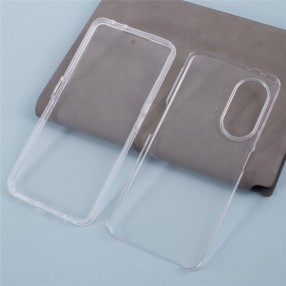 For Oppo A98 5G Clear Case TPU Frame+Acrylic Back+PET Screen Protector