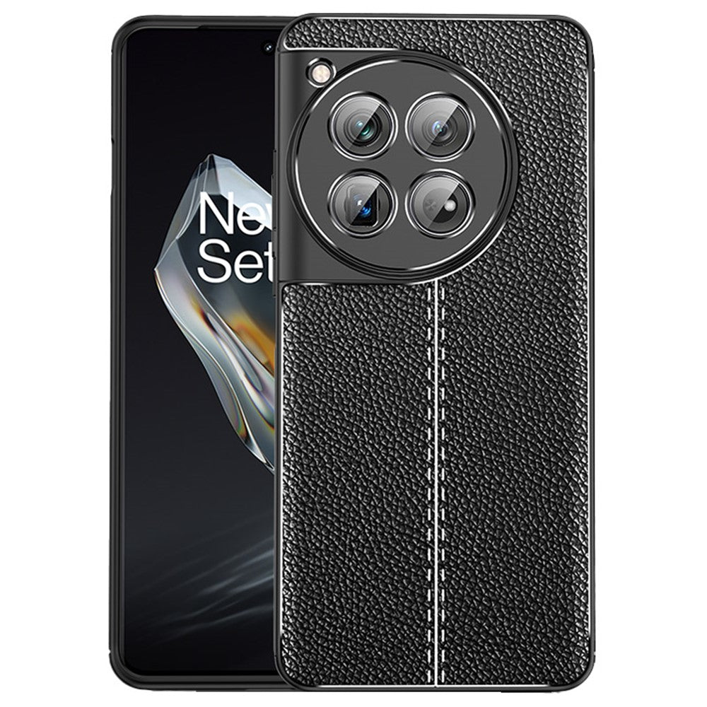 For OnePlus 12 5G Soft TPU Case Litchi Texture Protective Phone Cover
