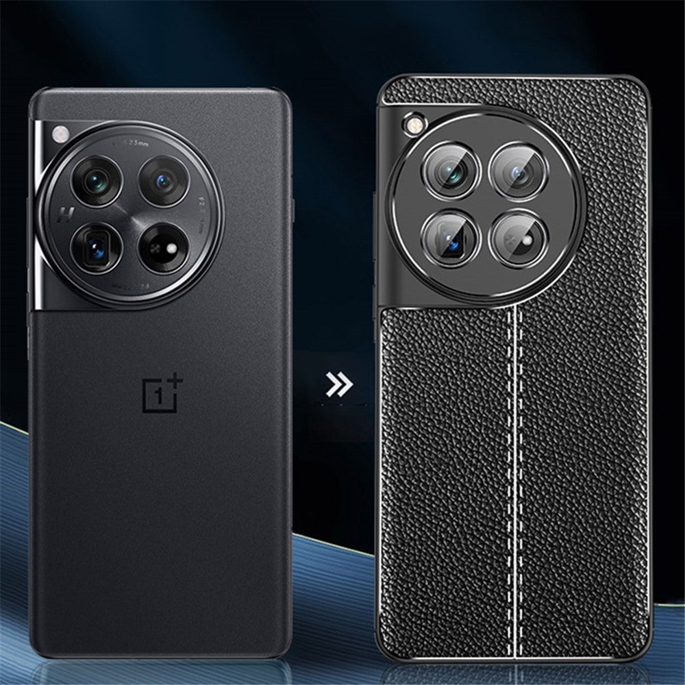 For OnePlus 12 5G Soft TPU Case Litchi Texture Protective Phone Cover