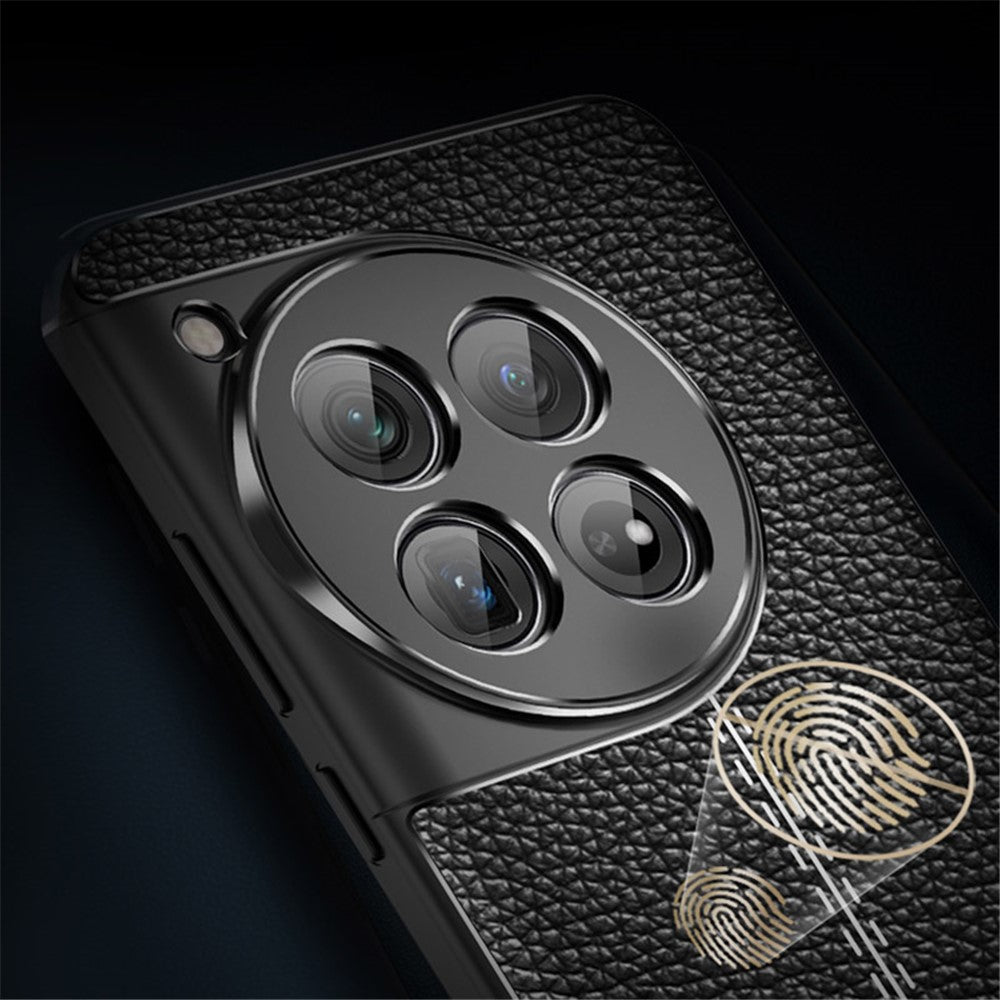 For OnePlus 12 5G Soft TPU Case Litchi Texture Protective Phone Cover