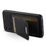 SUTENI H02 For iPhone XS Max 6.5 inch Leather Case Litchi Texture Card Slots Mobile Phone Shell