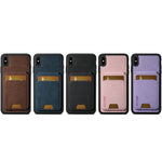 SUTENI H02 For iPhone XS Max 6.5 inch Leather Case Litchi Texture Card Slots Mobile Phone Shell
