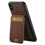 SUTENI H02 For iPhone XS Max 6.5 inch Leather Case Litchi Texture Card Slots Mobile Phone Shell