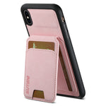 SUTENI H02 For iPhone XS Max 6.5 inch Leather Case Litchi Texture Card Slots Mobile Phone Shell