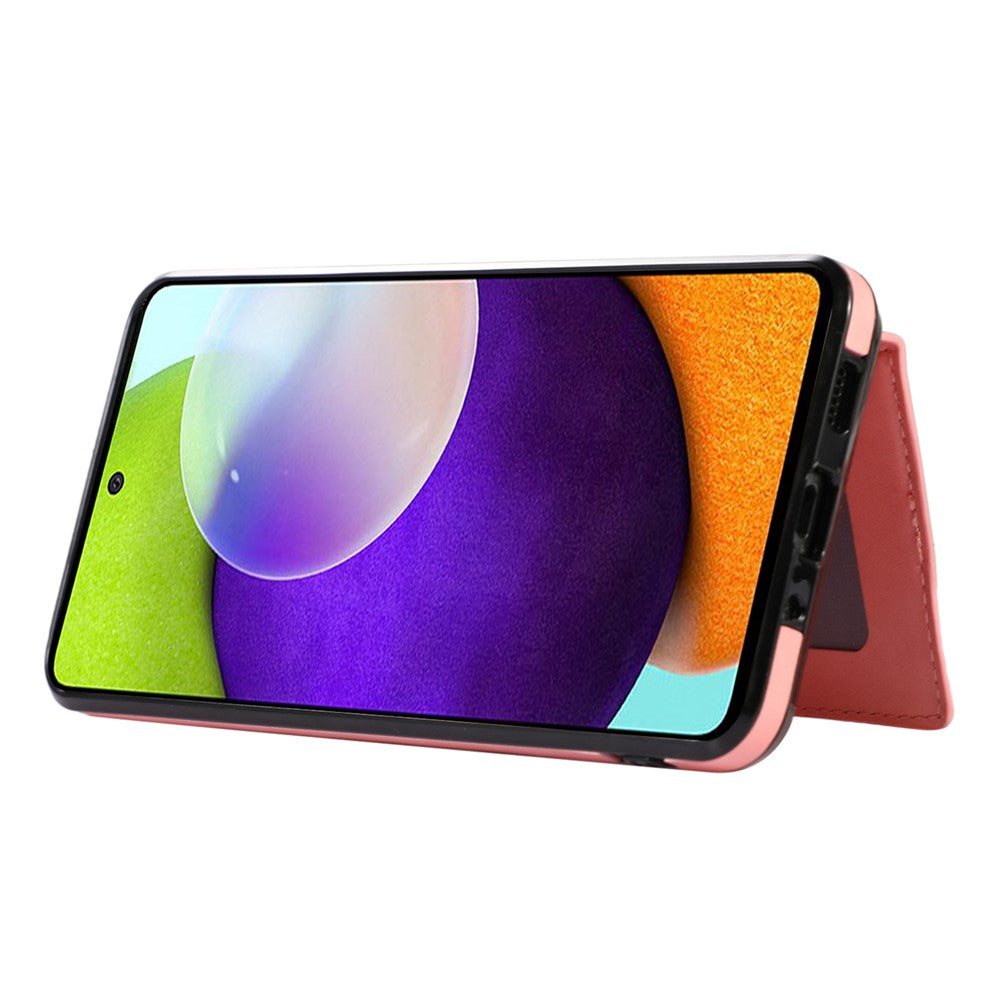 Samsung Galaxy A53 5G Korthållare Stativ Mobilskal TPU+PU Läderfodral