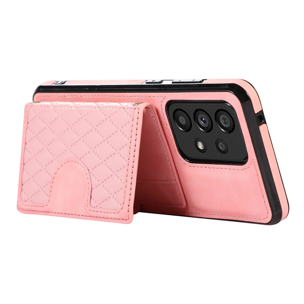 Samsung Galaxy A53 5G Korthållare Stativ Mobilskal TPU+PU Läderfodral