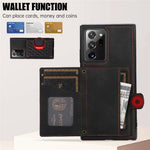 For Samsung Galaxy Note20 Ultra 5G / Note20 Ultra Shoulder Phone Pouch Card Case TPU+PU Leather Cover