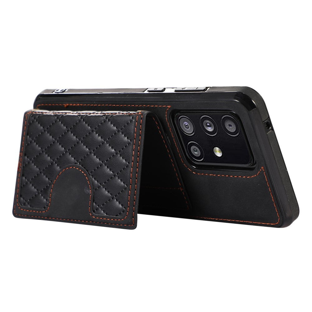 Til Samsung Galaxy A51 5G Kortholder TPU+PU Læder Telefoncover Kickstand Telefonbeskyttelse