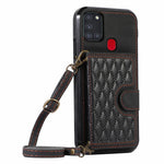 For Samsung Galaxy A21s Phone Case TPU+PU Leather Phone Cover with Card Holder