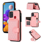 For Samsung Galaxy A21s Phone Case TPU+PU Leather Phone Cover with Card Holder