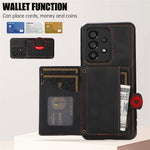 For Samsung Galaxy A72 5G / 4G Case TPU+PU Leather Kickstand Card Holder Phone Cover