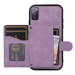 For Samsung Galaxy S20 4G / 5G Card Holder Phone Case TPU+PU Leather Kickstand Phone Cover