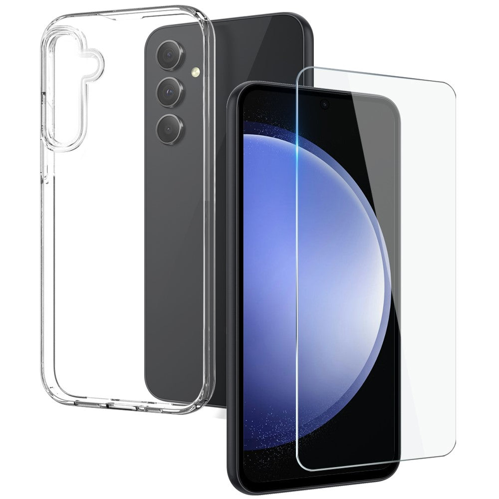 NORTHJO For Samsung Galaxy S23 FE TPU Phone Case with Tempered Glass Film