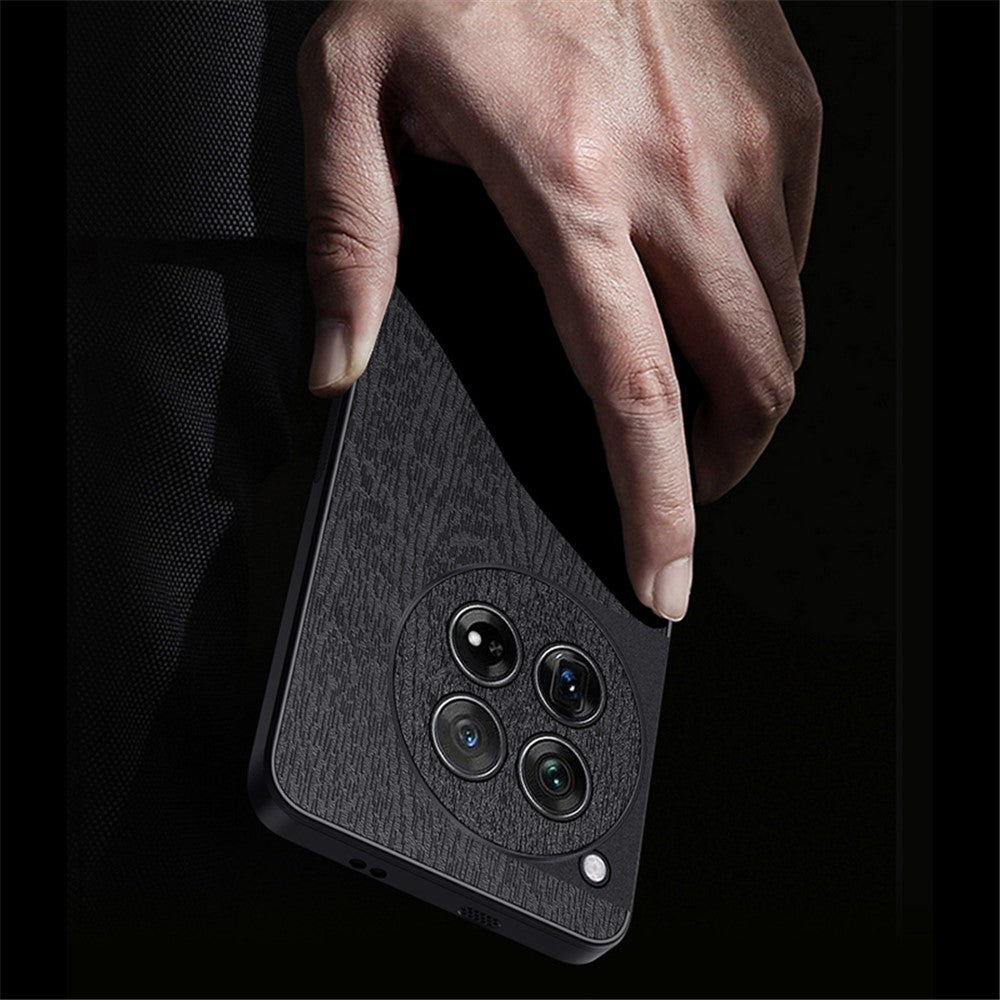 OnePlus 12 5G mobilmobilskal stötsäkert träådring bakstycke