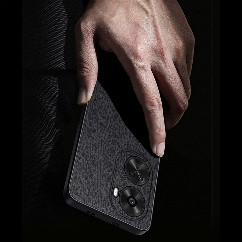 For Huawei nova 11 SE / nova 12 SE 4G Cell Phone Case Wood Grain PC+TPU+PU Back Cover