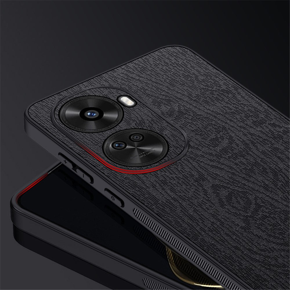 For Huawei nova 11 SE / nova 12 SE 4G Cell Phone Case Wood Grain PC+TPU+PU Back Cover