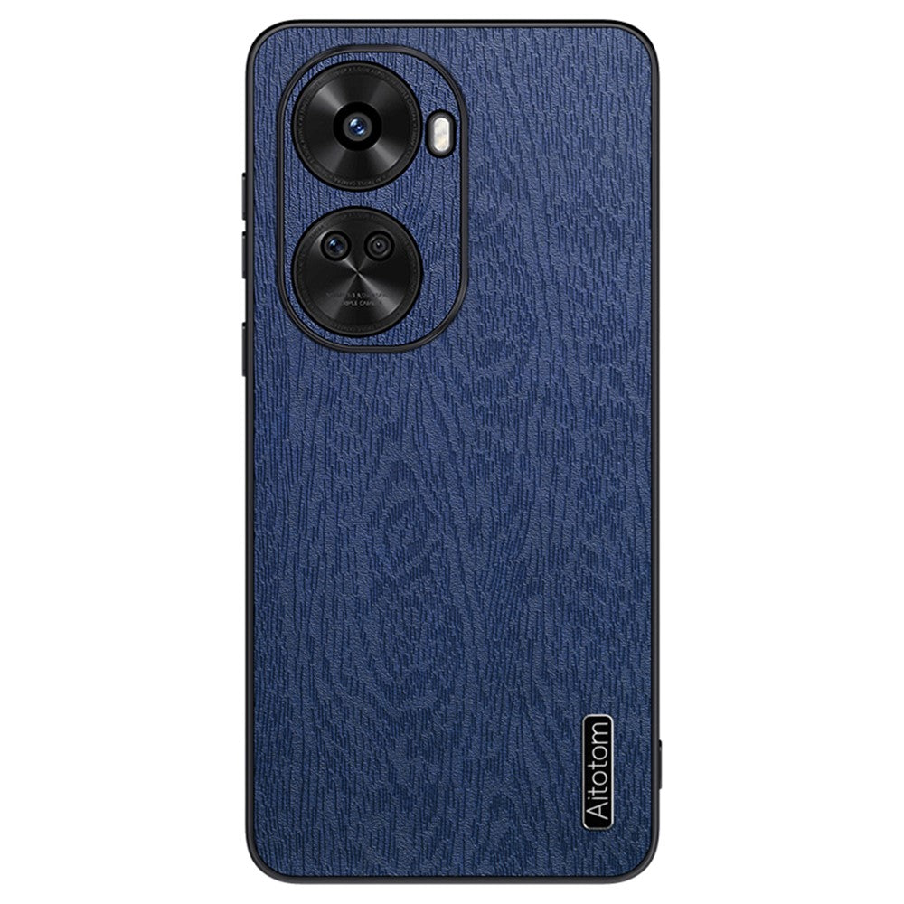 For Huawei nova 11 SE / nova 12 SE 4G Cell Phone Case Wood Grain PC+TPU+PU Back Cover