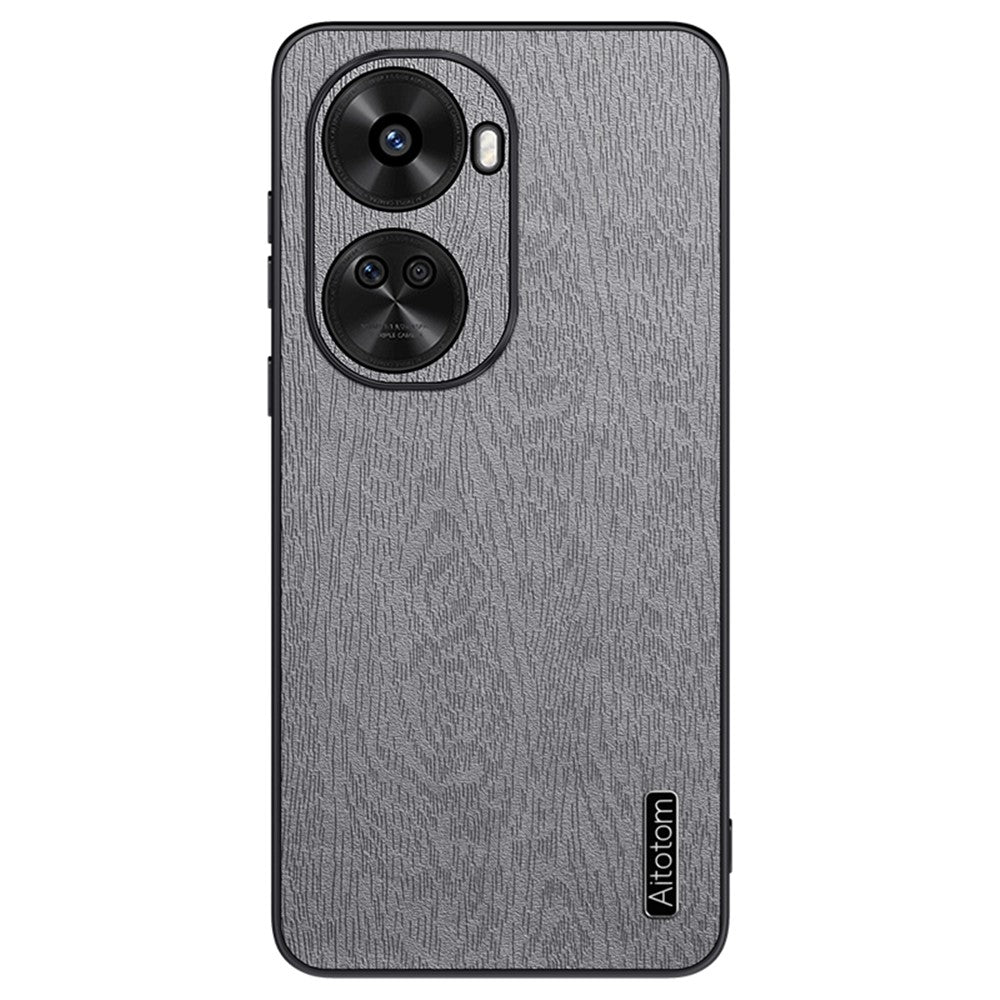 For Huawei nova 11 SE / nova 12 SE 4G Cell Phone Case Wood Grain PC+TPU+PU Back Cover