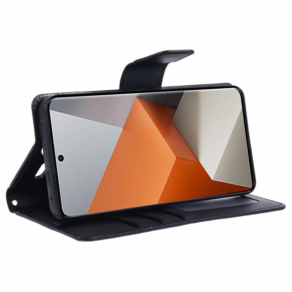 HANMAN Mill Series for Xiaomi Redmi Note 13 Pro+ 5G Case PU Leather Wallet Phone Stand Cover