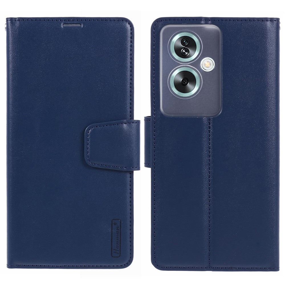 HANMAN Mill Series for Oppo A79 5G / A2 5G Case PU Leather Phone Shell Flip Wallet Cover