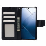 HANMAN Mill Series Phone Shell for Xiaomi 14 Case Wallet PU Leather Stand Cover