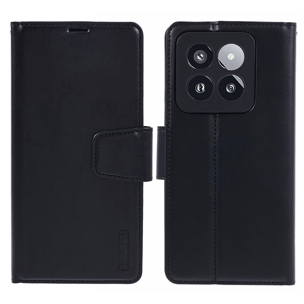 HANMAN Mill Series Cell Phone Cover for Xiaomi 14 Pro Case Phone Shell PU Leather Wallet